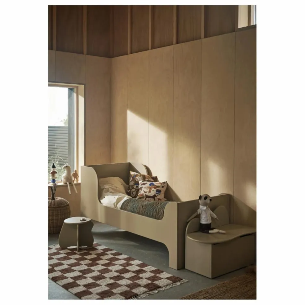 Tapis damier Mara | Rouille