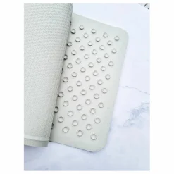Tapis de bain anti-dérapant en caoutchouc naturel | Gris clair