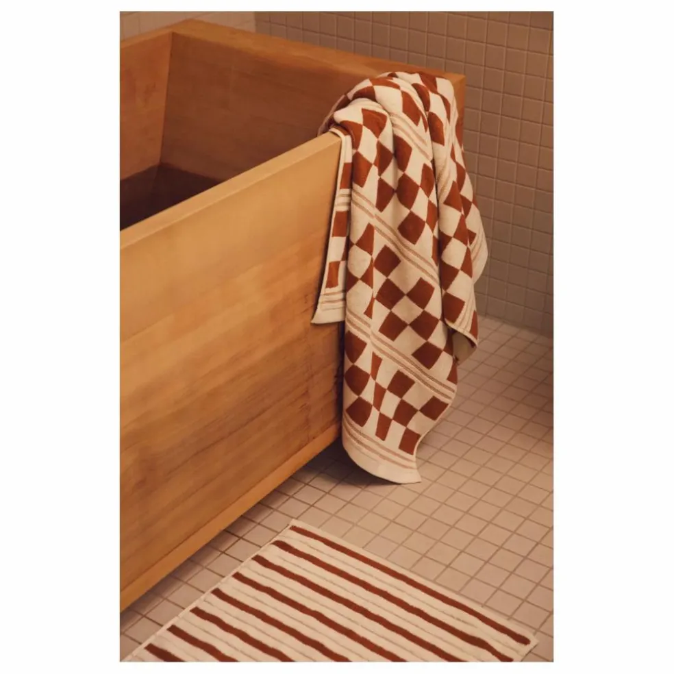 Tapis de bain Echo | Terracotta