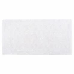 Tapis de bain en coton Kymi 55x110 cm | Blanc