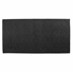 Tapis de bain en coton Kymi 55x110 cm | Noir