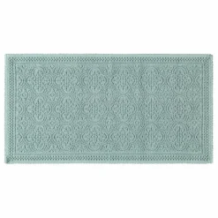Tapis de bain en coton Kymi 55x110 cm | Vert céladon