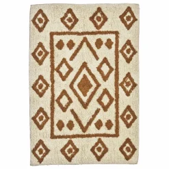 Tapis de bain tufté en coton | Rouge