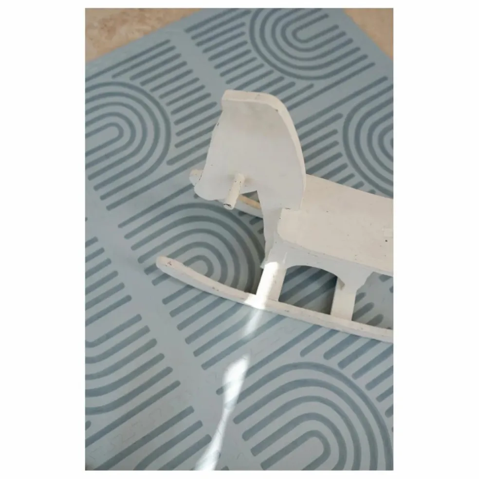 Tapis de jeu modulable Linear | Bleu gris