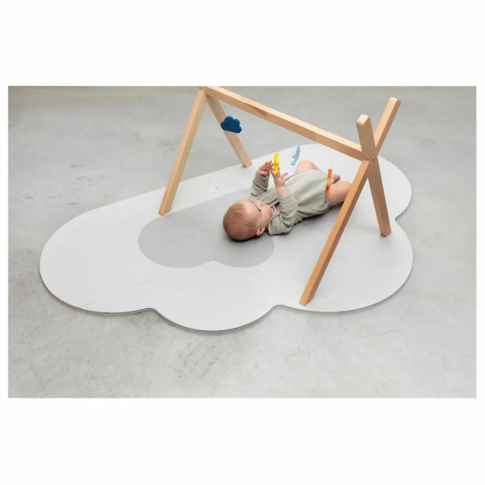 Tapis de jeu pliable Nuage | Gris perle