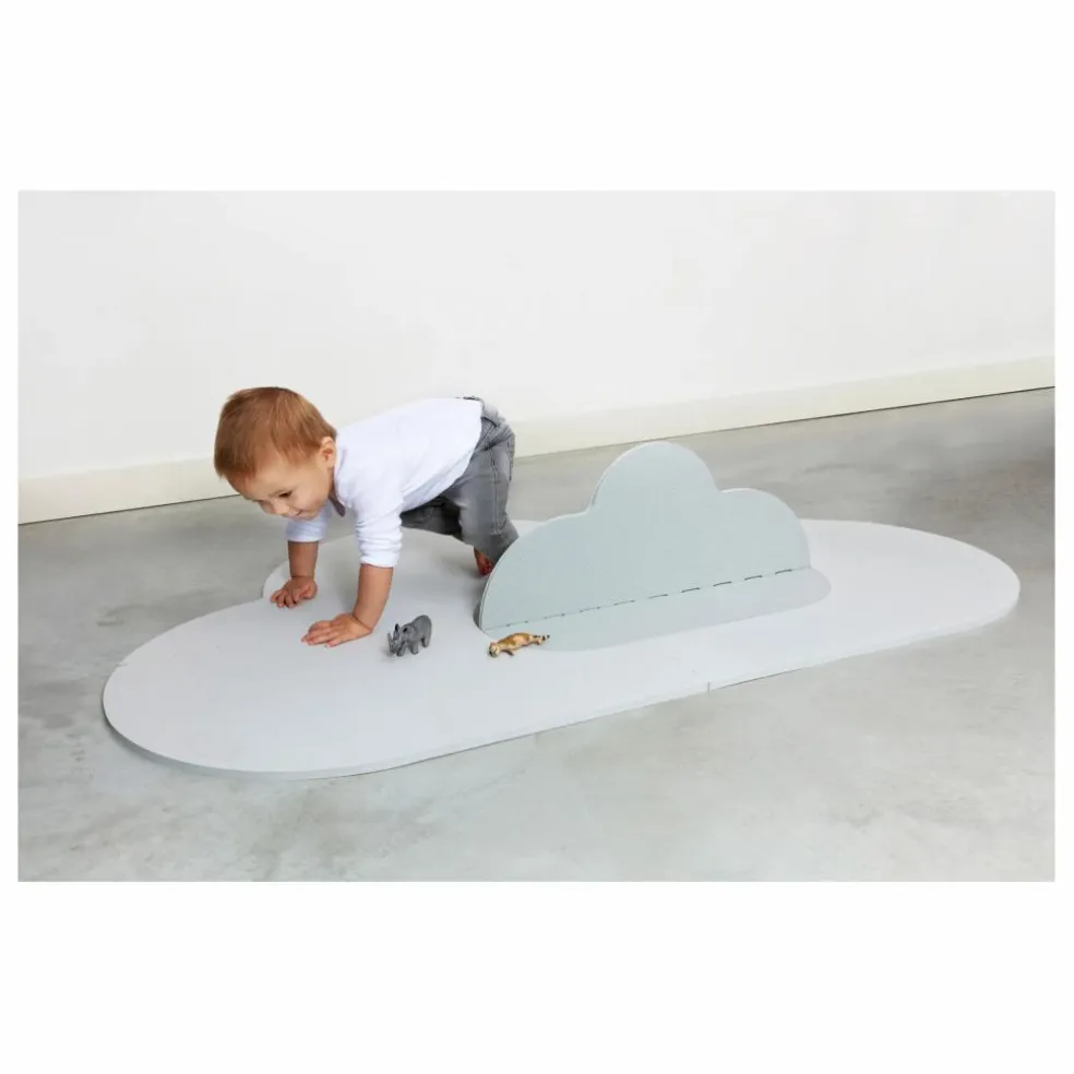 Tapis de jeu pliable Nuage | Gris perle