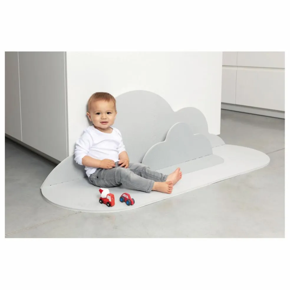 Tapis de jeu pliable Nuage | Gris perle