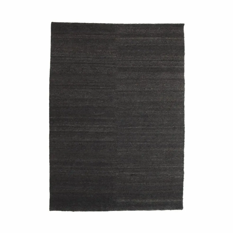 Tapis Earth en jute, Ariadna Miquel | Noir