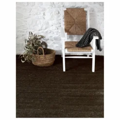 Tapis Earth en jute, Ariadna Miquel | Noir