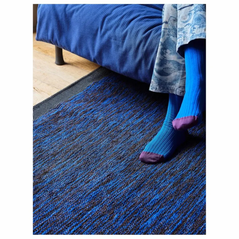 Tapis en coton recyclé Matt | Bleu