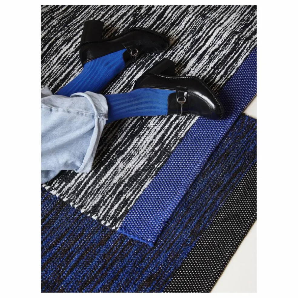 Tapis en coton recyclé Matt | Bleu