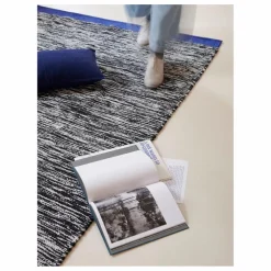 Tapis en coton recyclé Matt | Noir