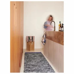Tapis en coton recyclé Matt | Noir