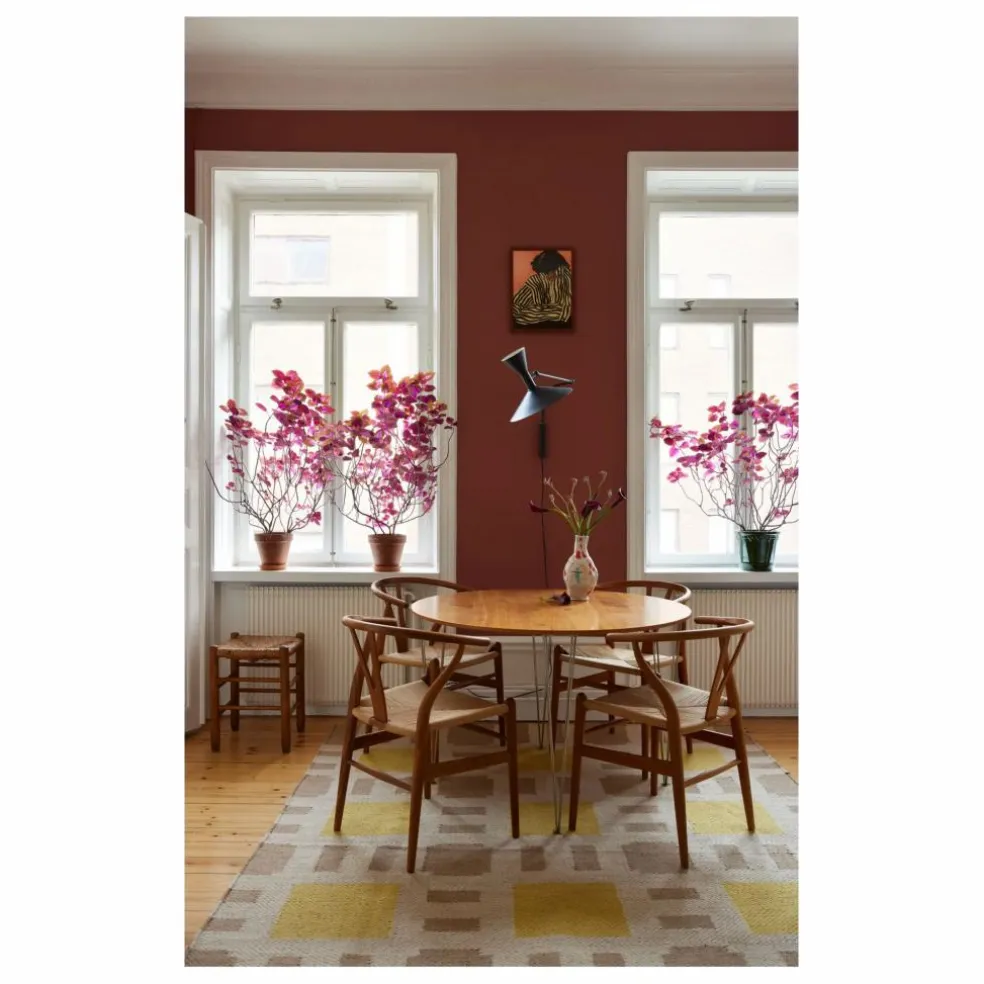 Tapis en jute Late Breakfast, Evelina Kroon | Jaune pâle