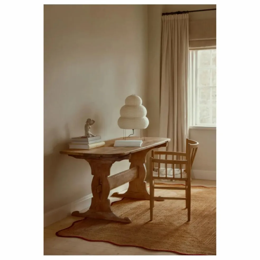 Tapis en jute Scallop | Noir mat