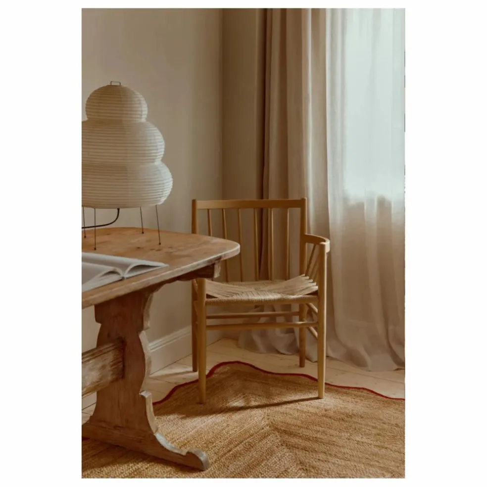 Tapis en jute Scallop | Noir mat