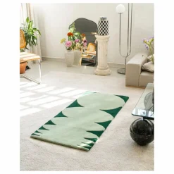 Tapis en laine Bouncy | Vert