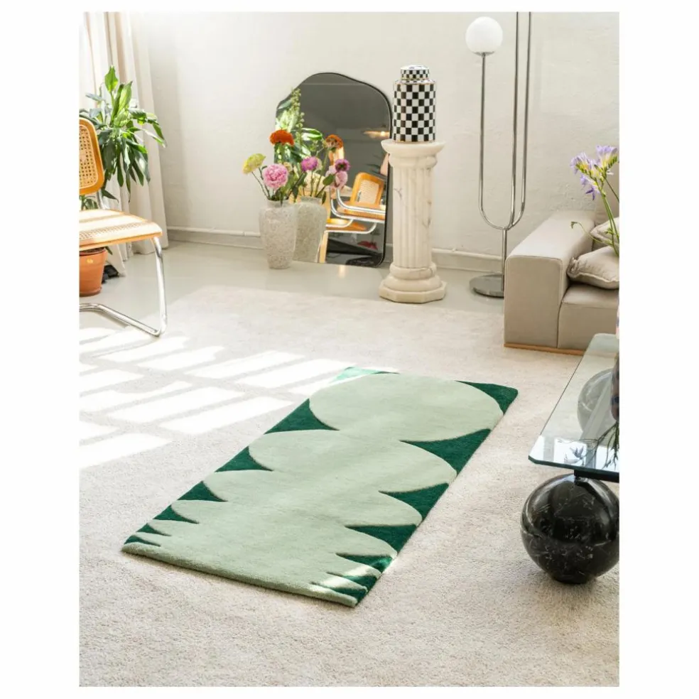 Tapis en laine Bouncy | Vert