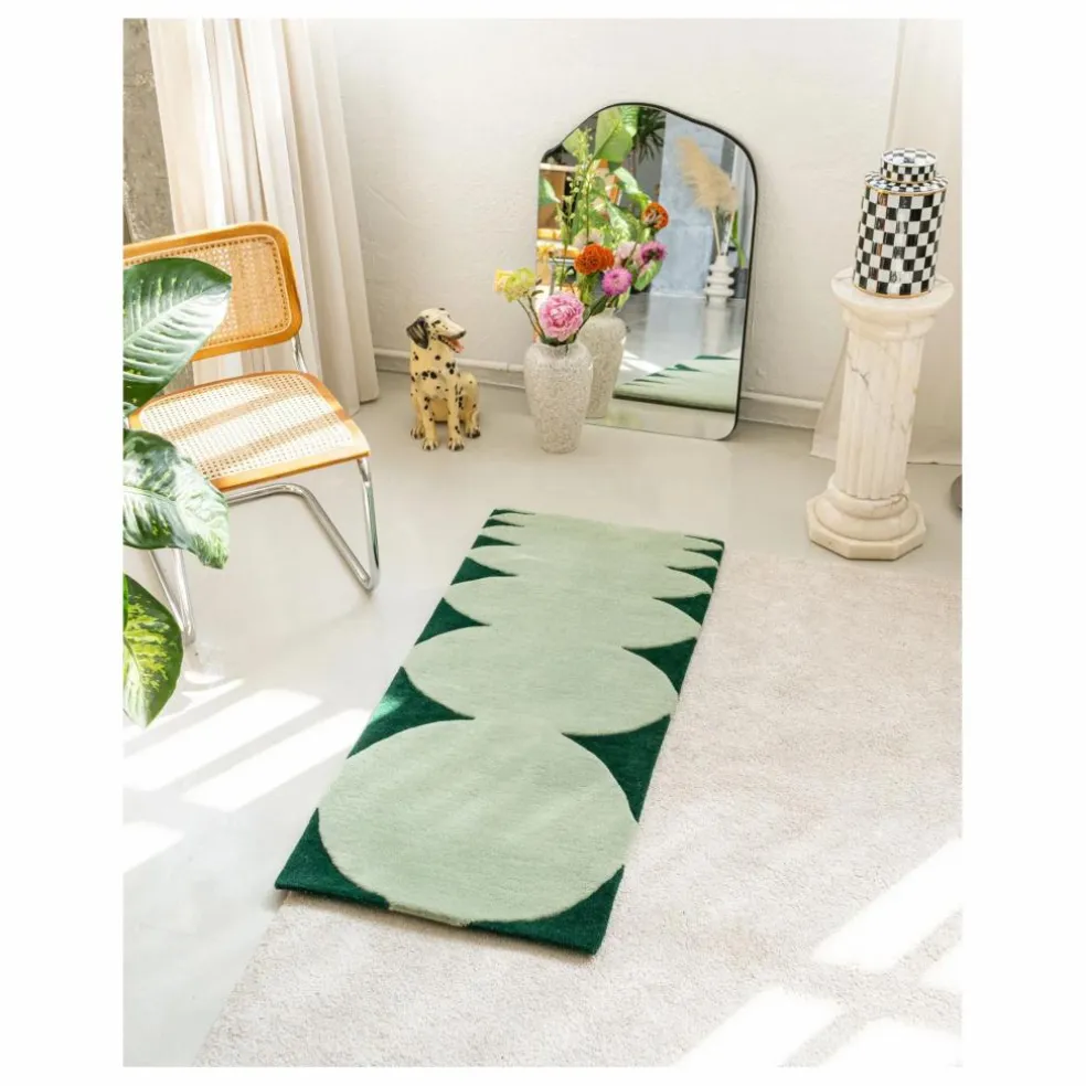 Tapis en laine Bouncy | Vert