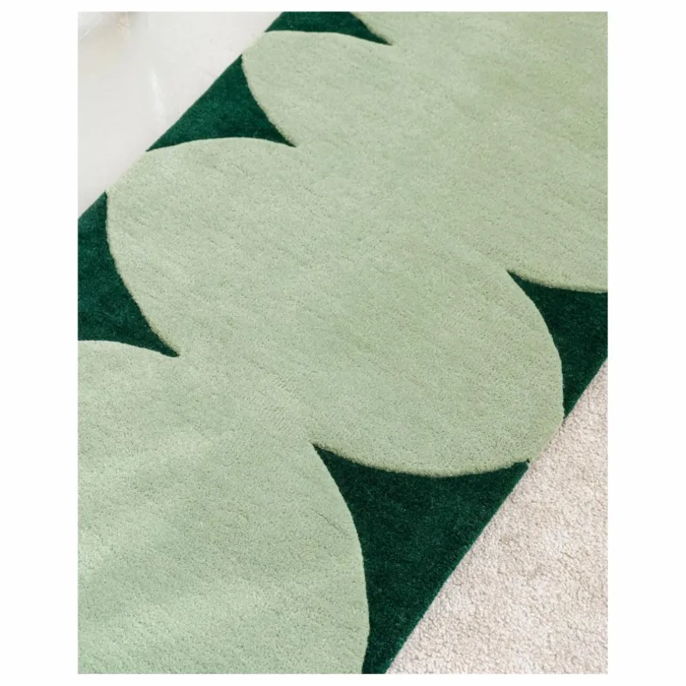 Tapis en laine Bouncy | Vert