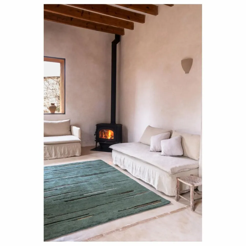 Tapis en laine Colorado | Vert