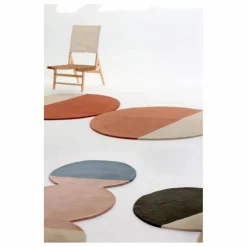 Tapis en laine Pearls | Brique