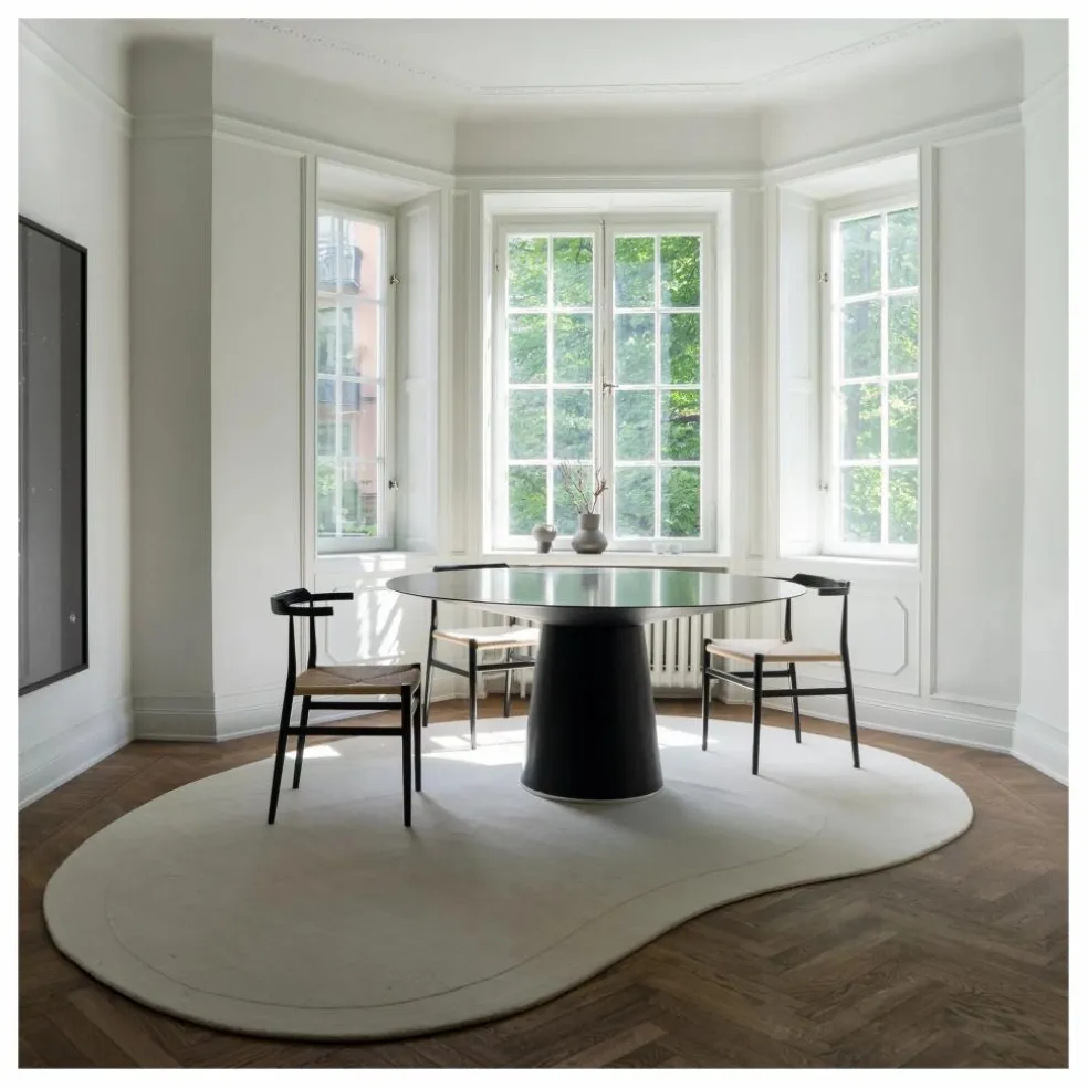 Tapis en Laine Residue | Blanc