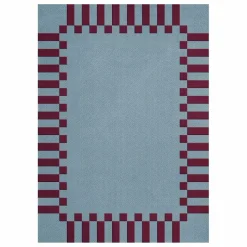 Tapis en laine Teklan Frame, Tekla Evelina Severin | Bleu