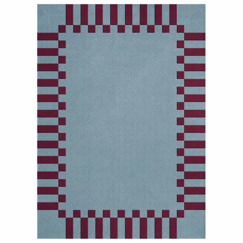 Tapis en laine Teklan Frame, Tekla Evelina Severin | Bleu