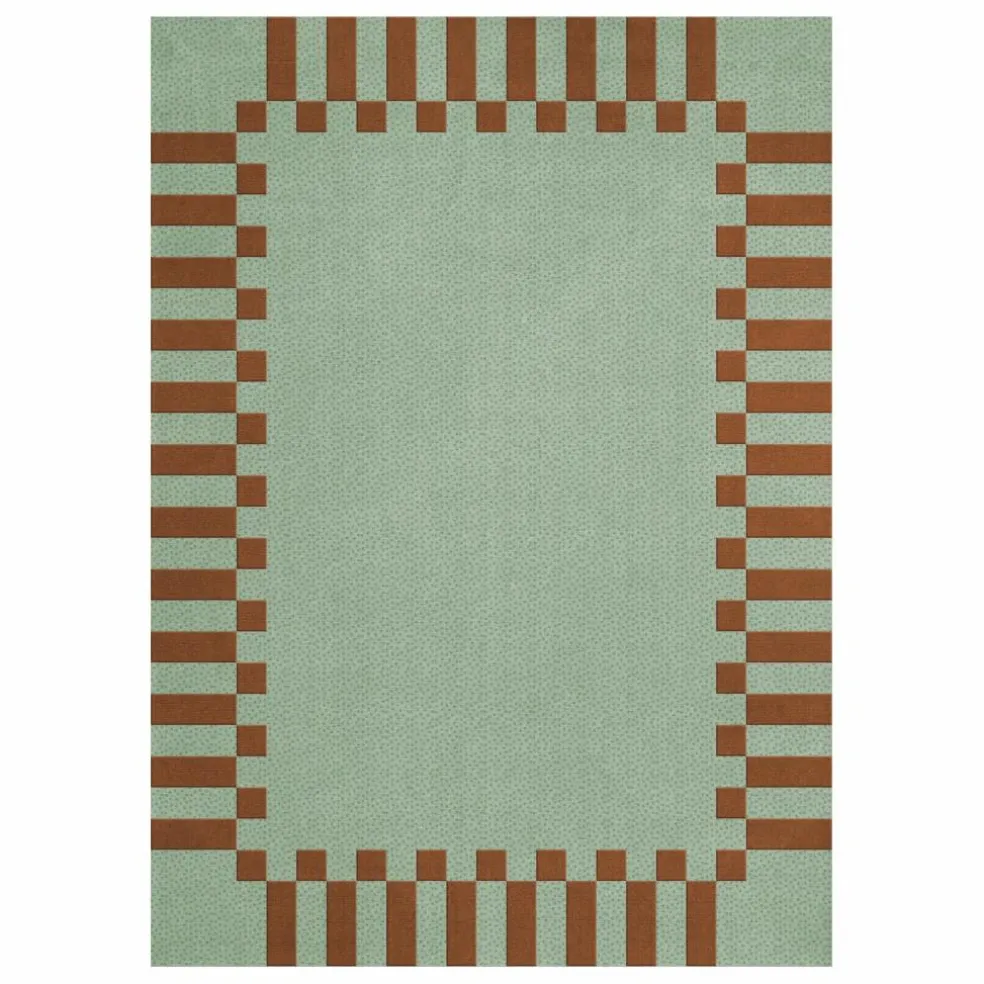 Tapis en laine Teklan Frame, Tekla Evelina Severin | Pistachio