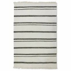 Tapis kelim rayé | Crème