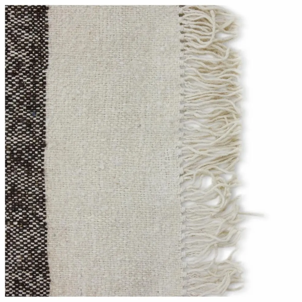 Tapis kelim rayé | Crème