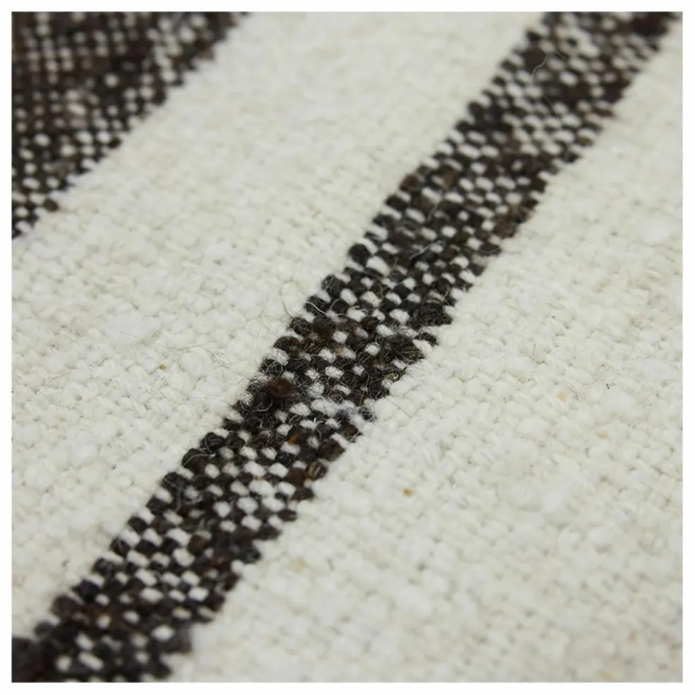 Tapis kelim rayé | Crème