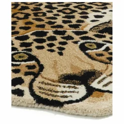 Tapis léopard Loony en laine | Marron