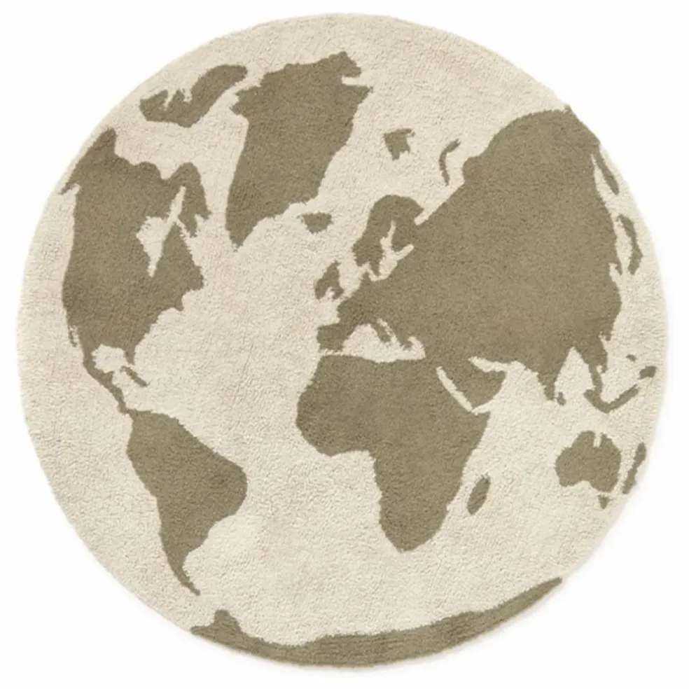 Tapis Monde | Vert kaki