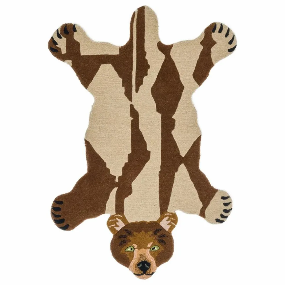 Tapis Ours en laine | Marron