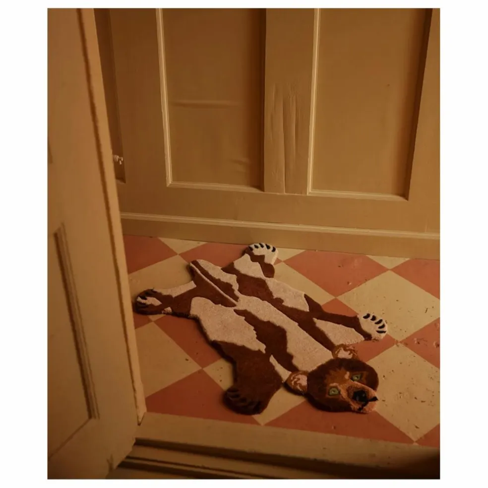 Tapis Ours en laine | Marron
