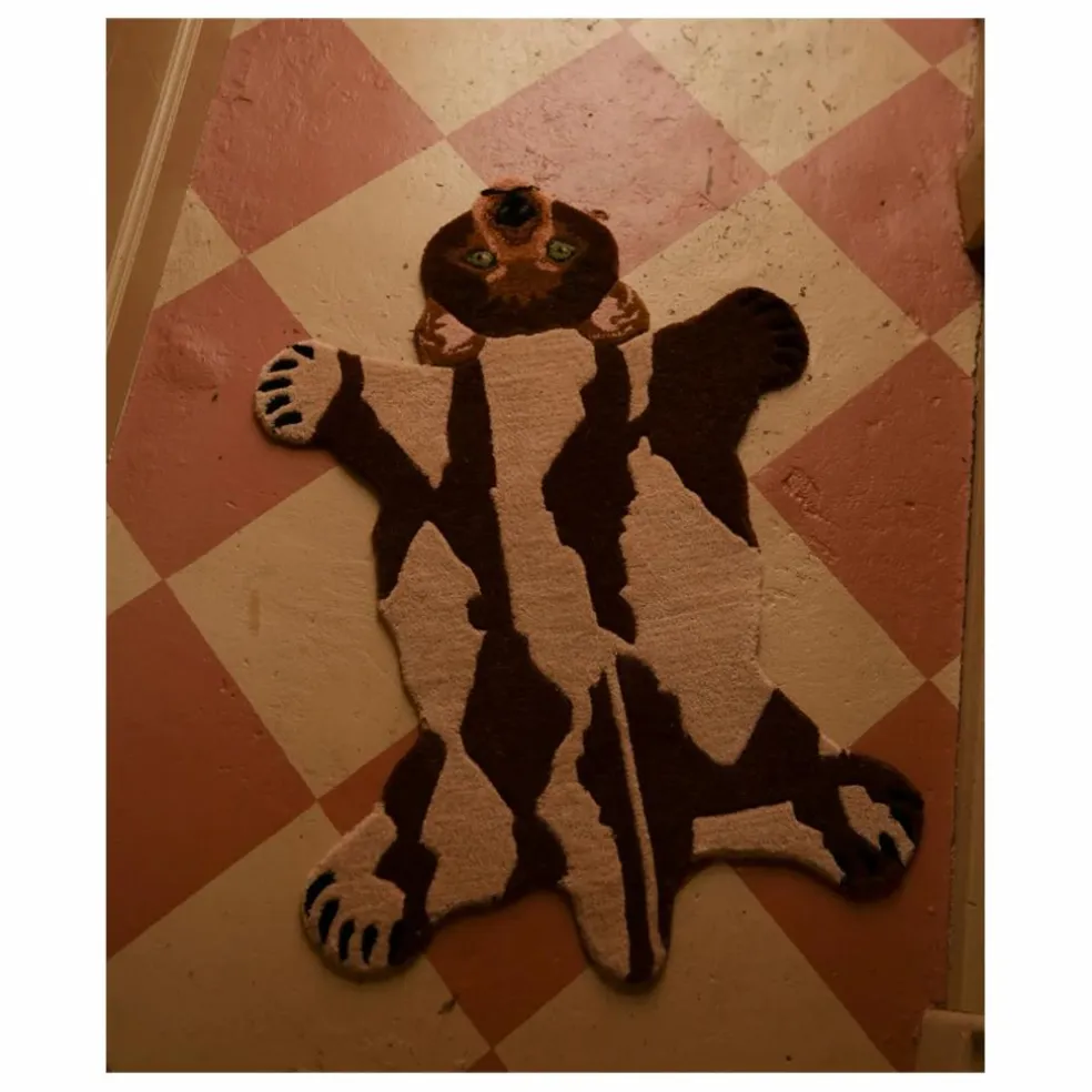 Tapis Ours en laine | Marron