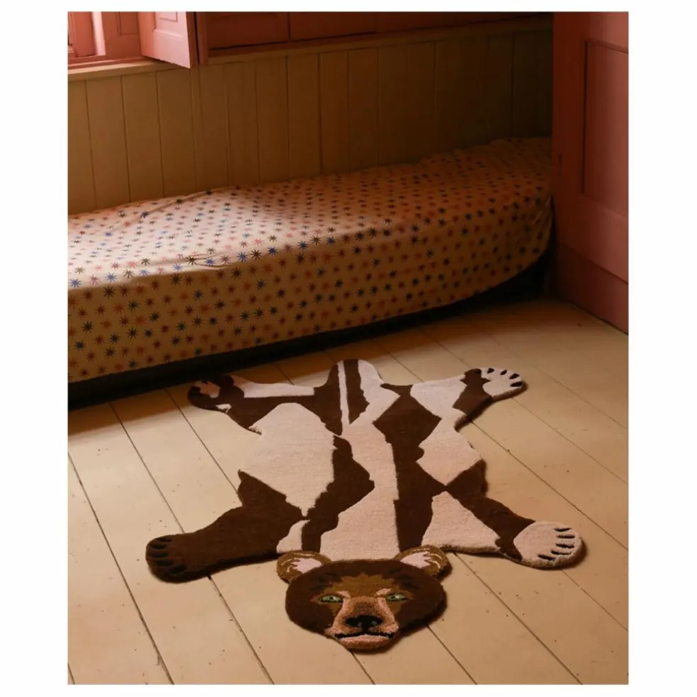 Tapis Ours en laine | Marron