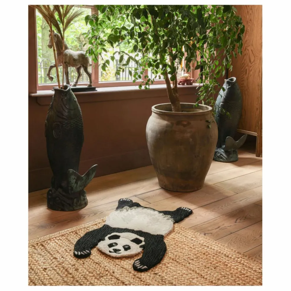 Tapis Panda en laine | Ecru