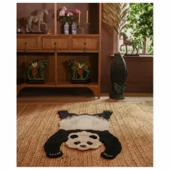 Tapis Panda en laine | Ecru