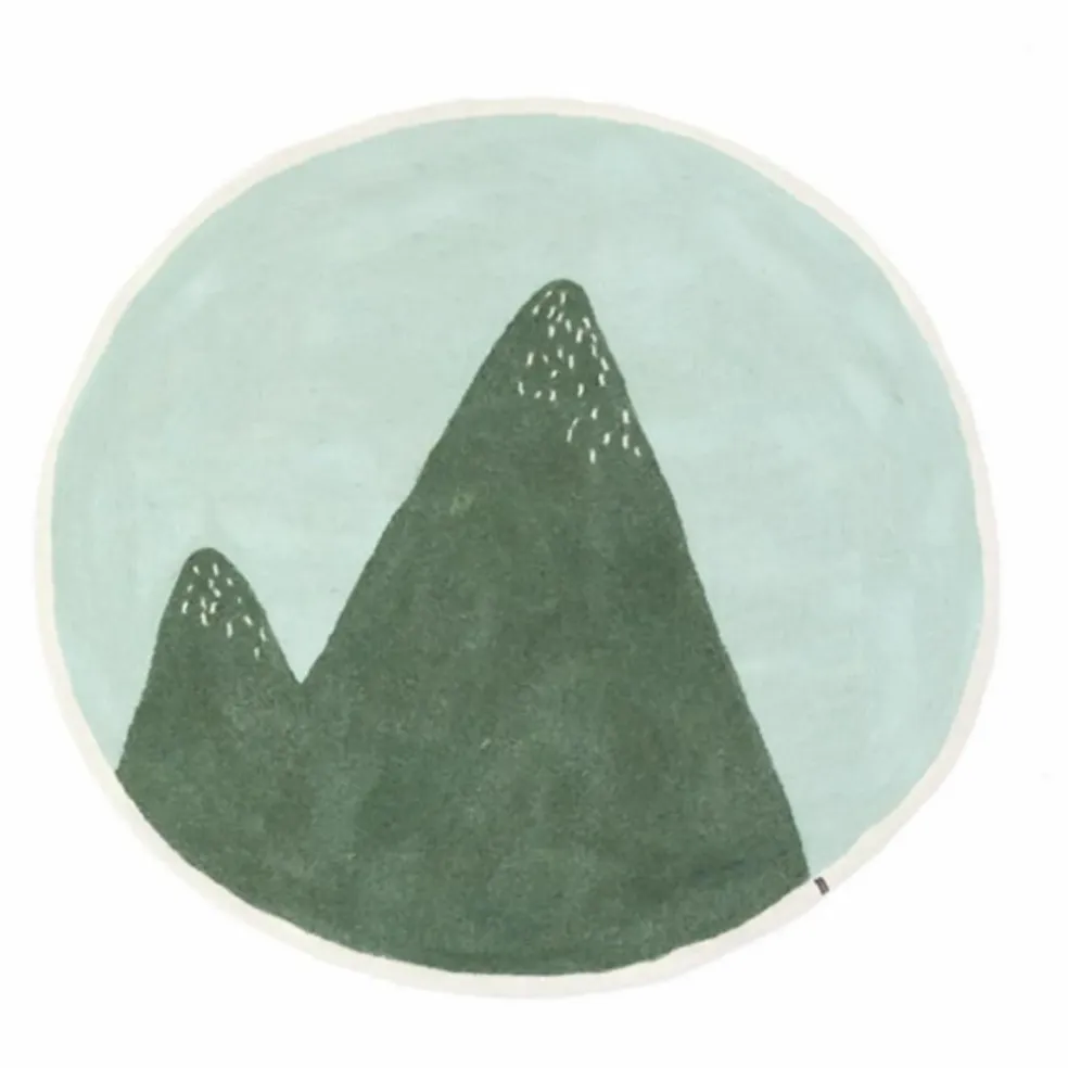 Tapis Pasu Montagne en feutre | Bleu