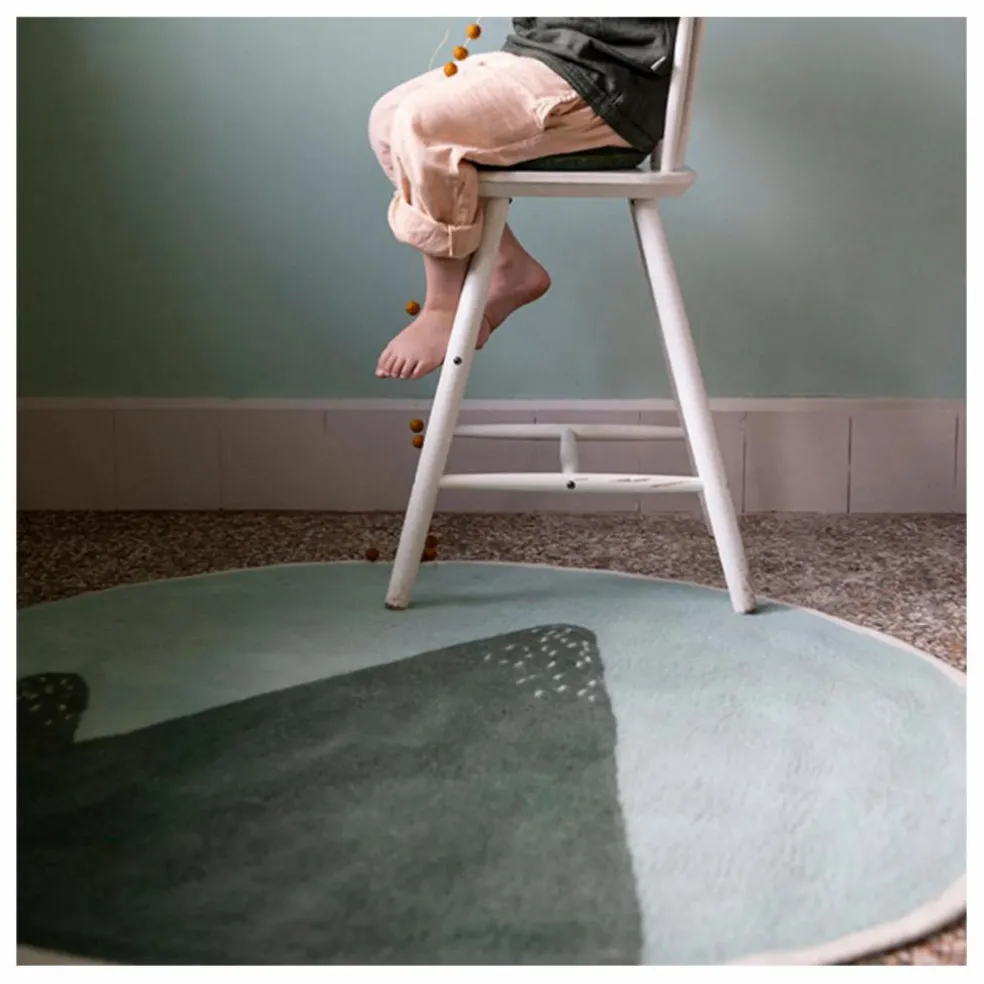 Tapis Pasu Montagne en feutre | Bleu