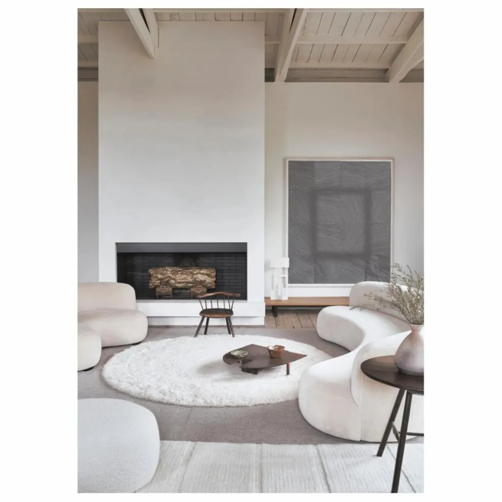 Tapis rond Arctic circle 250x250 cm | Blanc