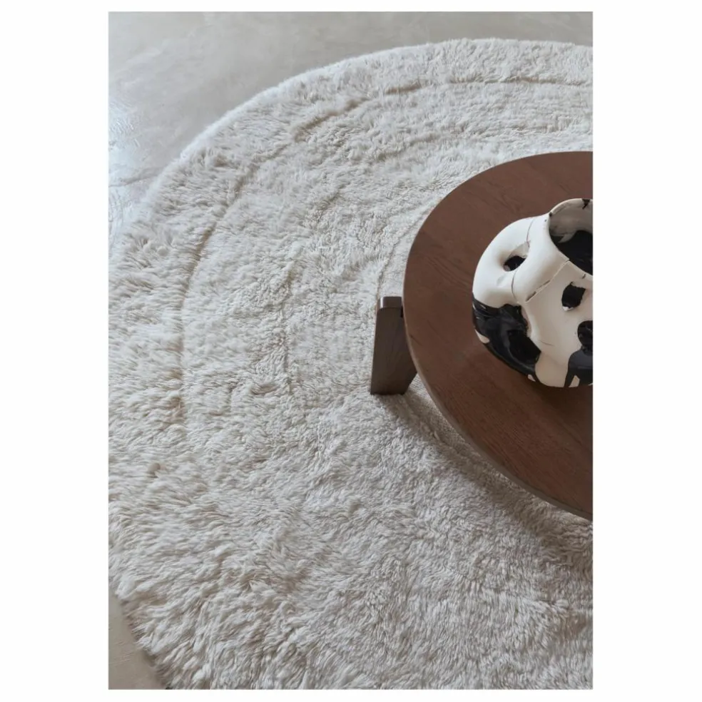 Tapis rond Arctic circle 250x250 cm | Blanc