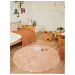 Tapis rond Dot | Rose