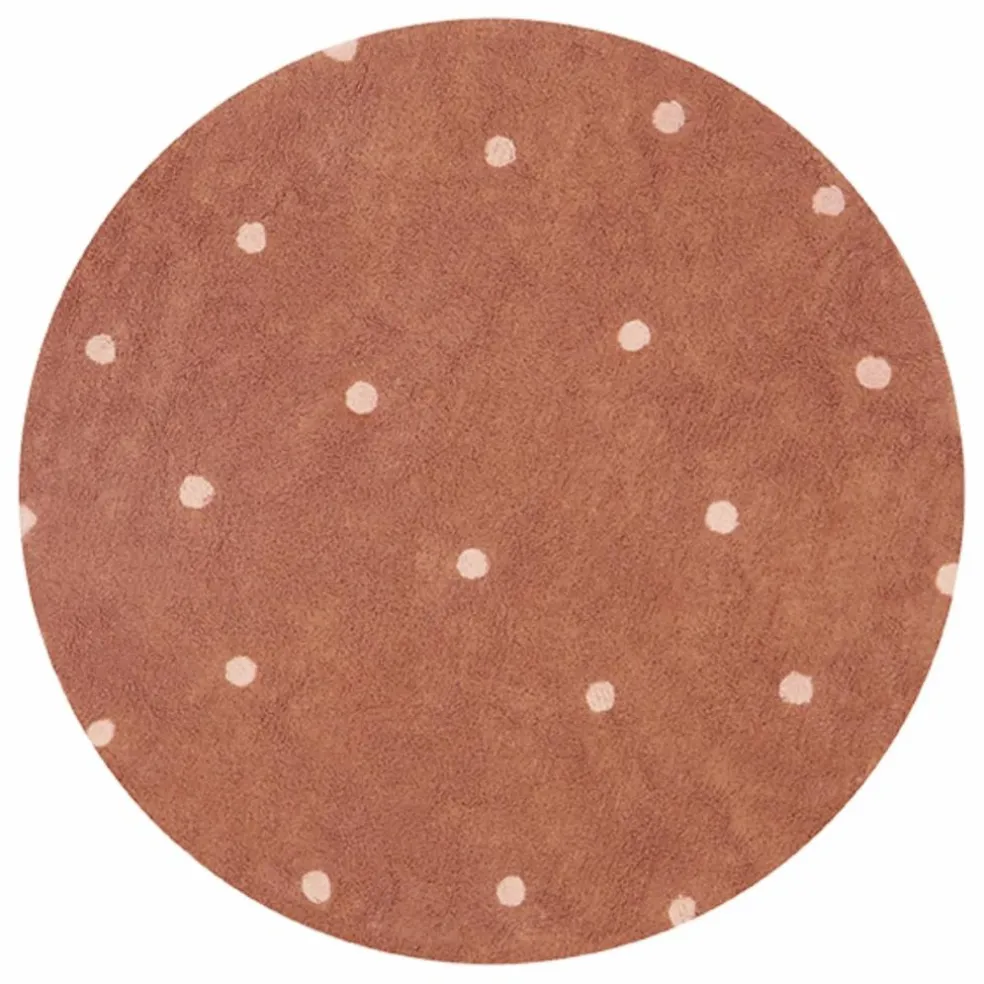 Tapis rond Dot | Terracotta