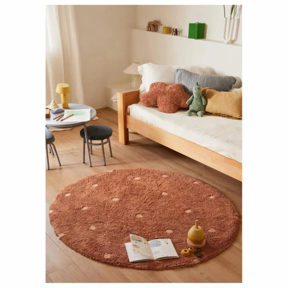Tapis rond Dot | Terracotta