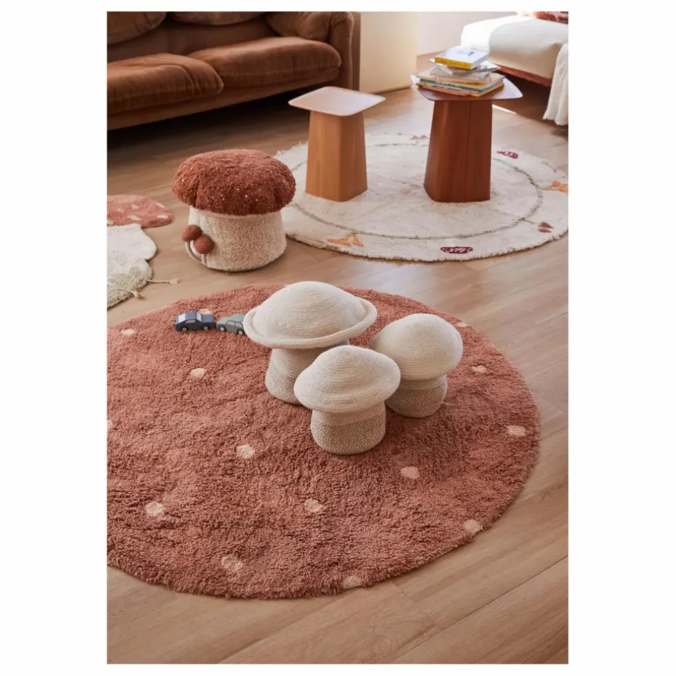 Tapis rond Dot | Terracotta