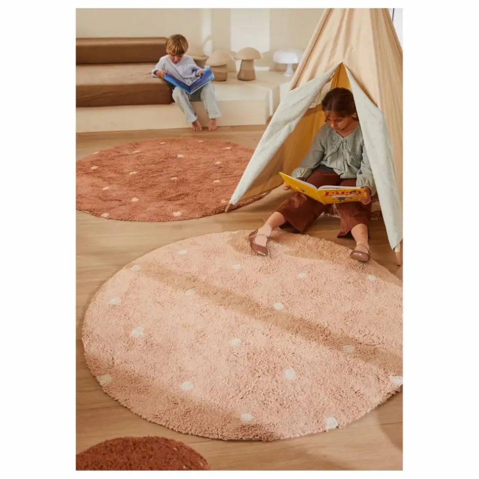 Tapis rond Dot | Terracotta